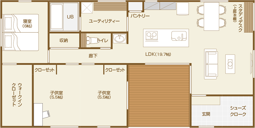 コドモトの家の間取り図