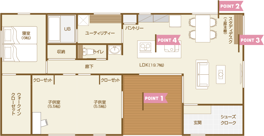 コドモトの家の間取り図